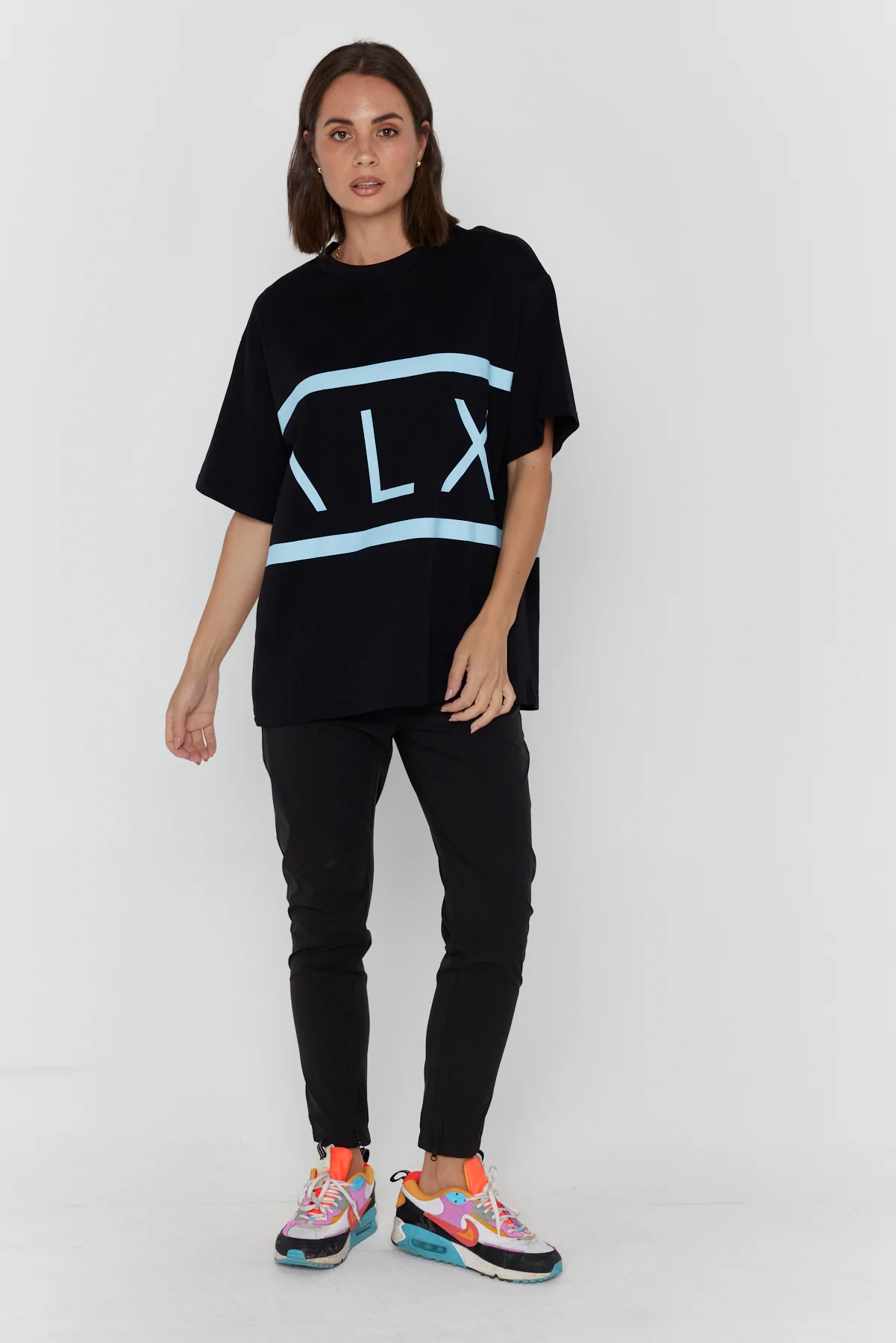 VEGAS T-Shirt Black/Light Blue - Image 5