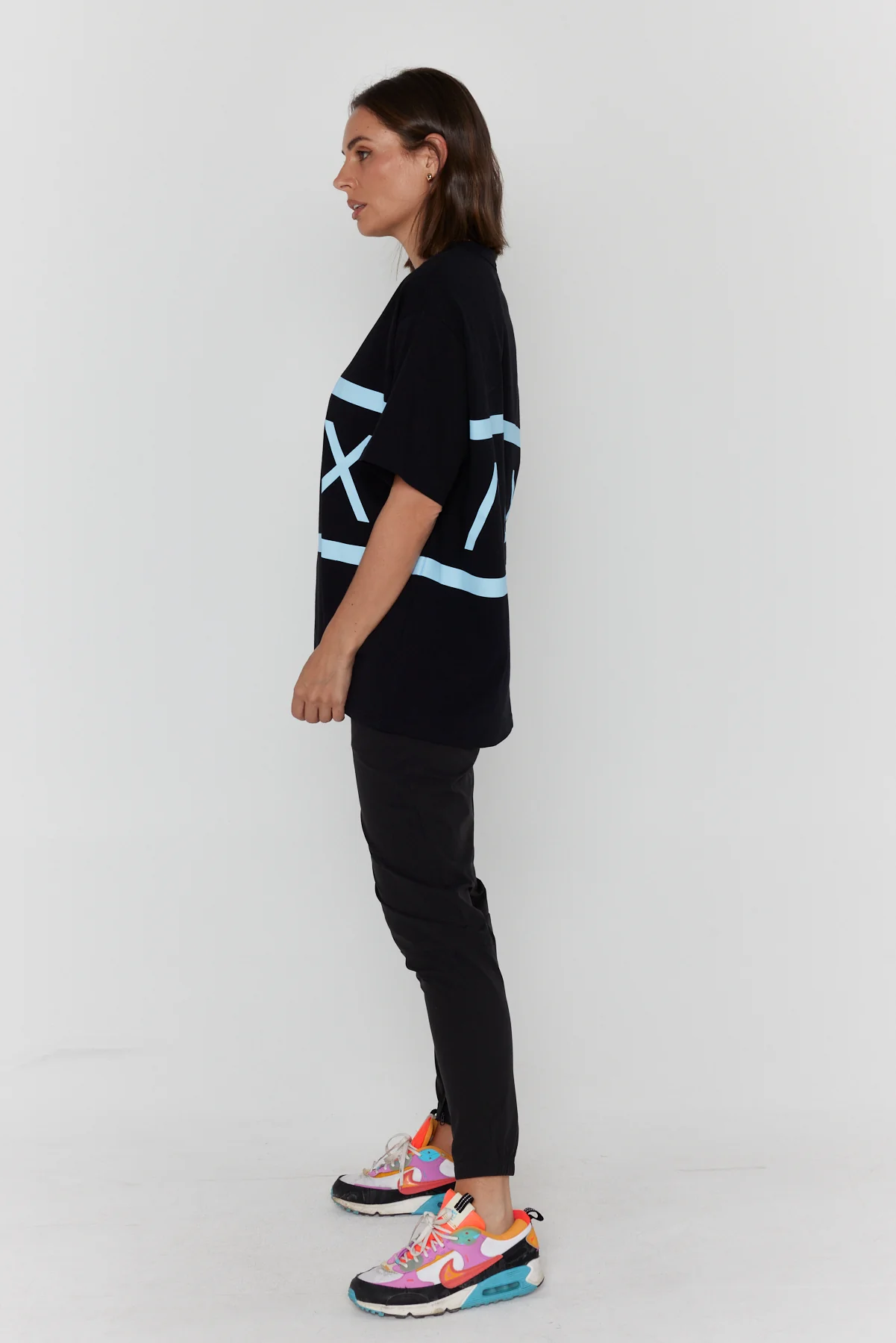 VEGAS T-Shirt Black/Light Blue - Image 7