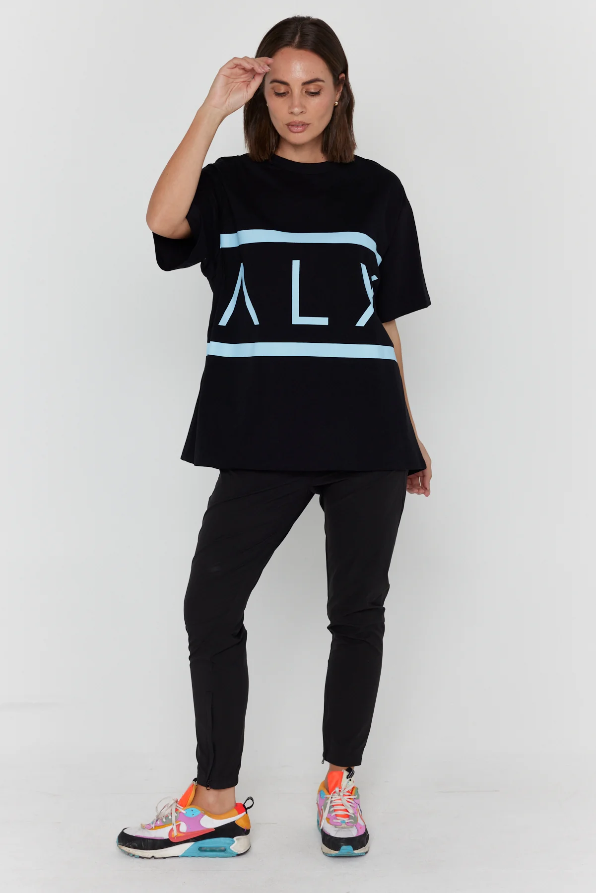 VEGAS T-Shirt Black/Light Blue - Image 9