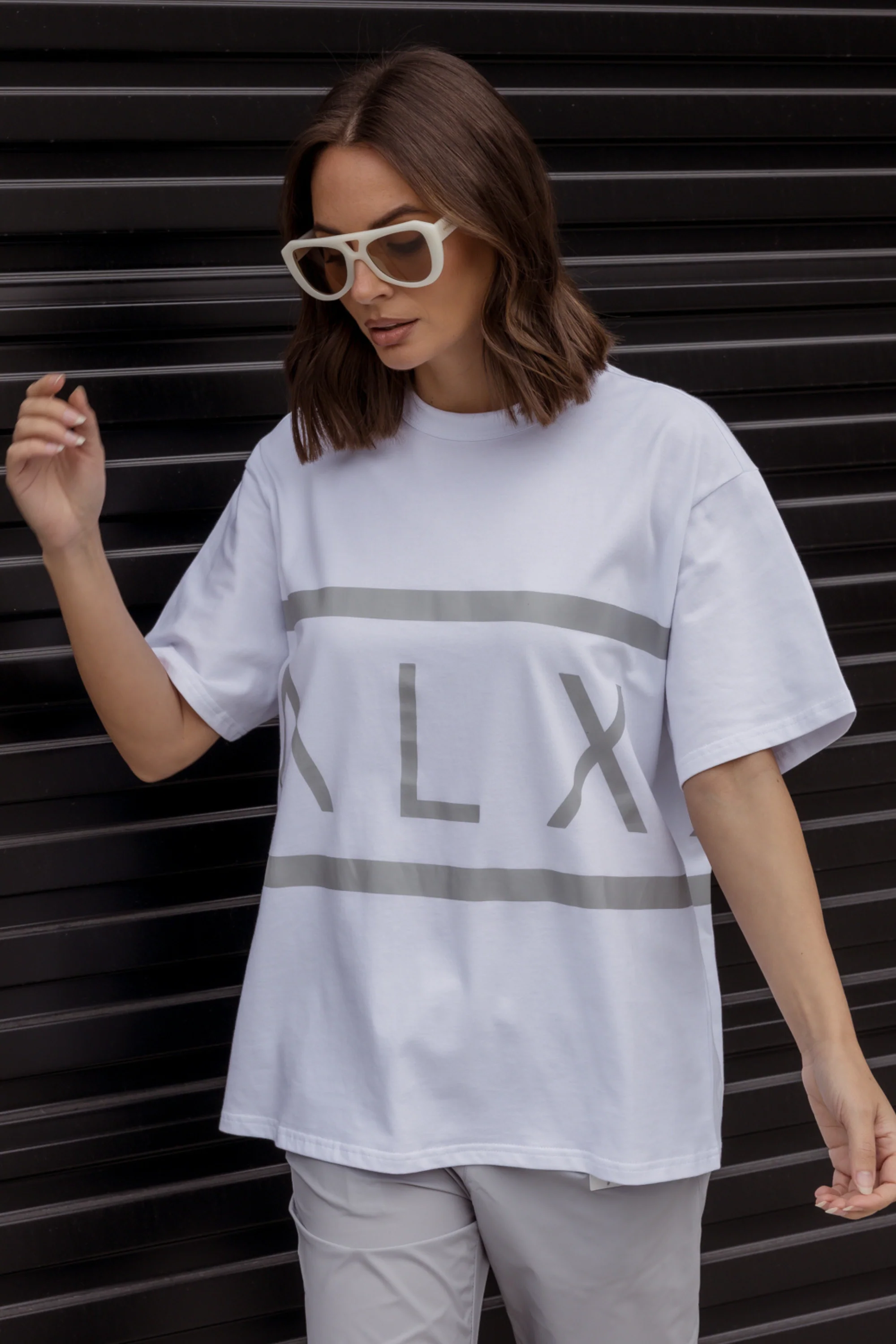 VEGAS T-Shirt White/Grey - Image 4