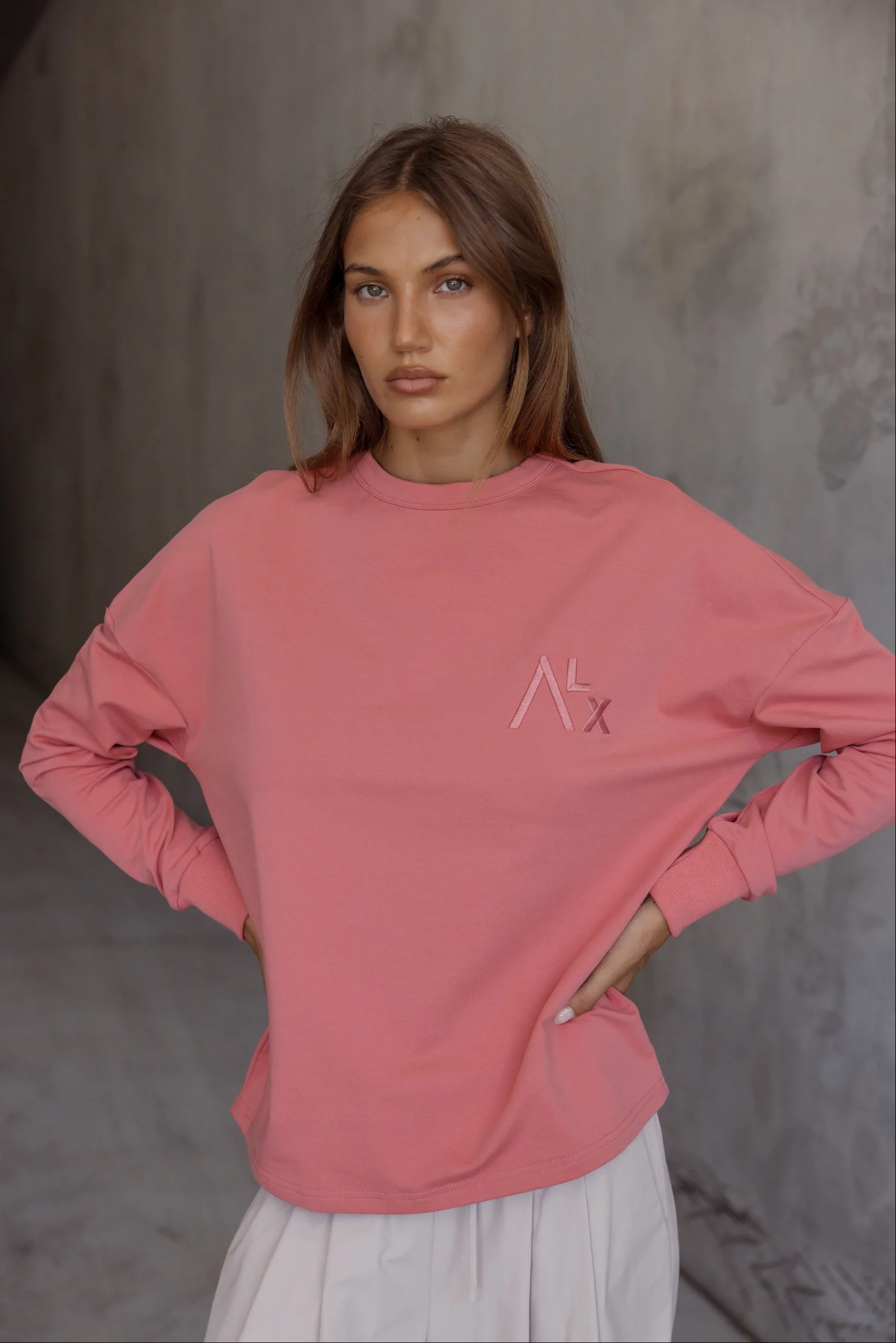 VIRE Long Sleeve Top Coral - Image 2