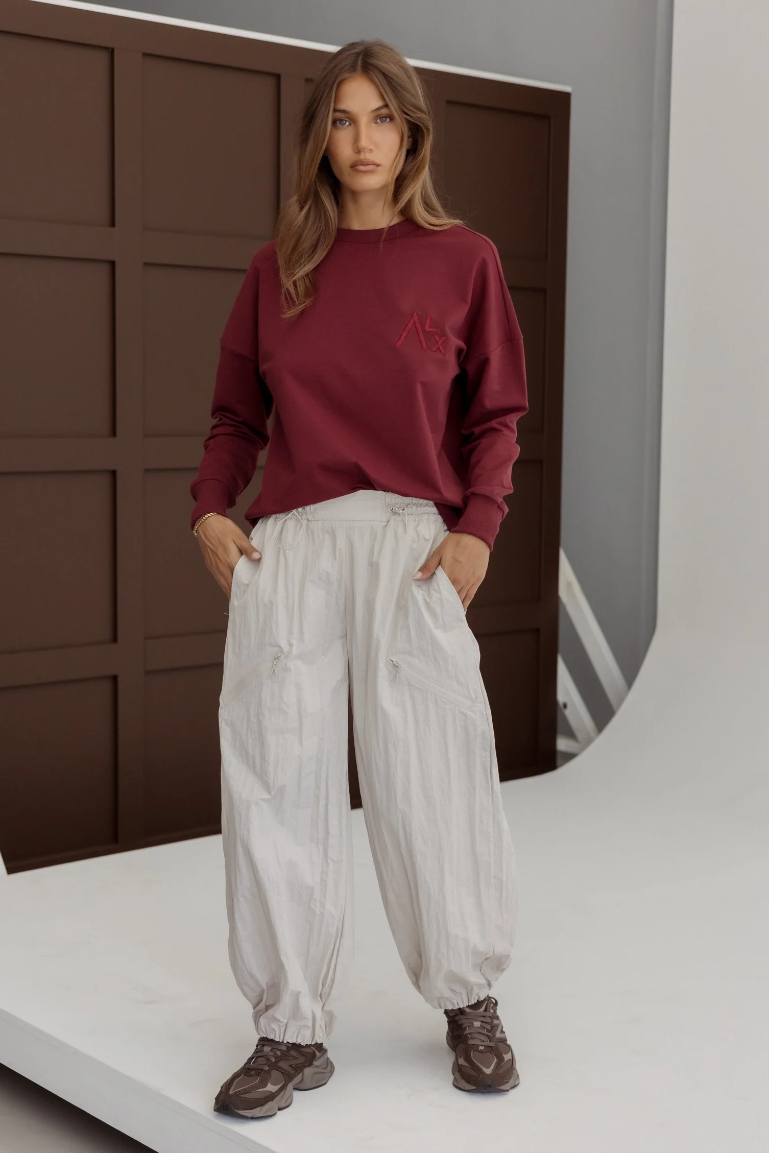 VIRE Long Sleeve Top Red Wine - Image 2