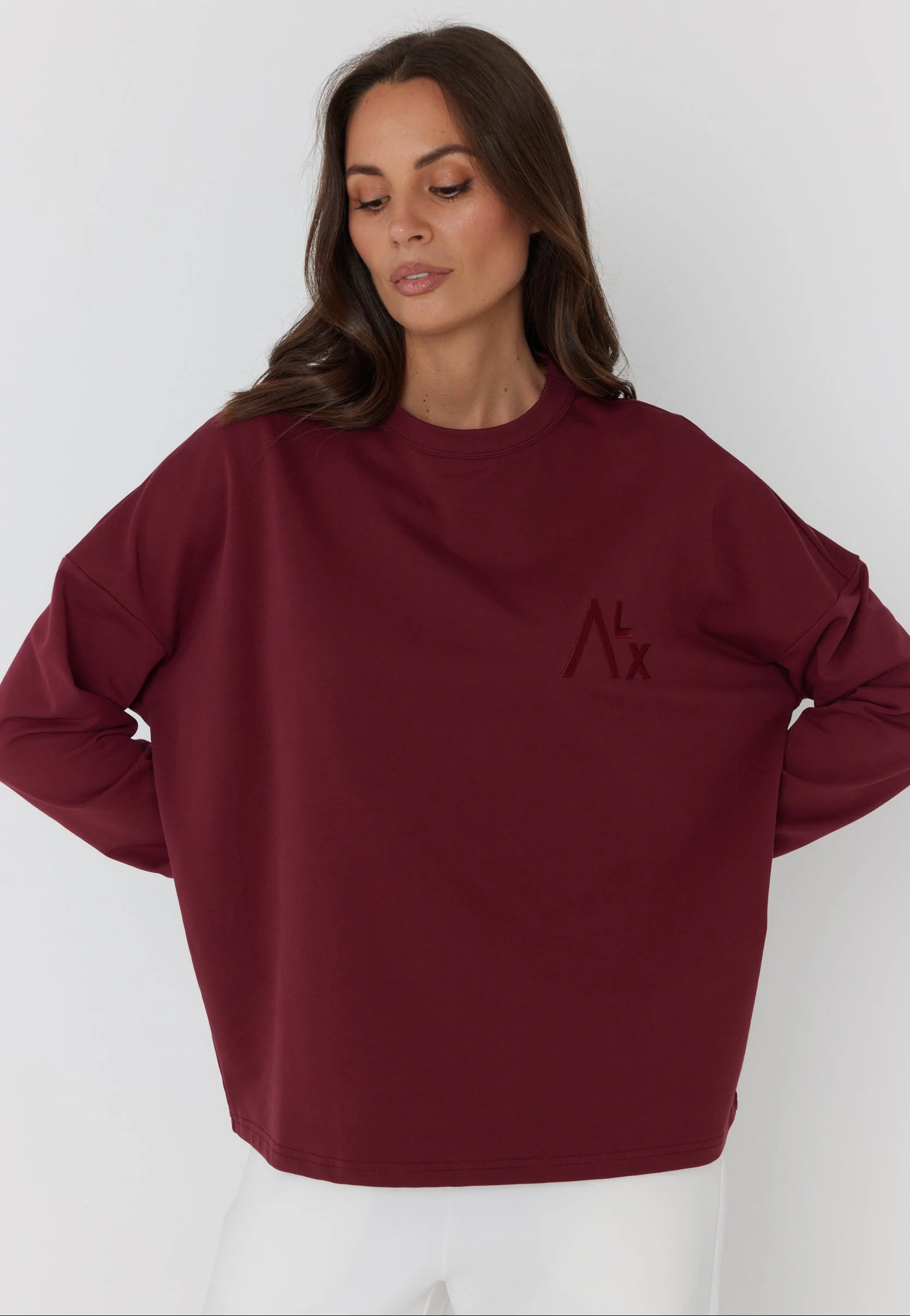 VIRE Long Sleeve Top Red Wine - Image 5