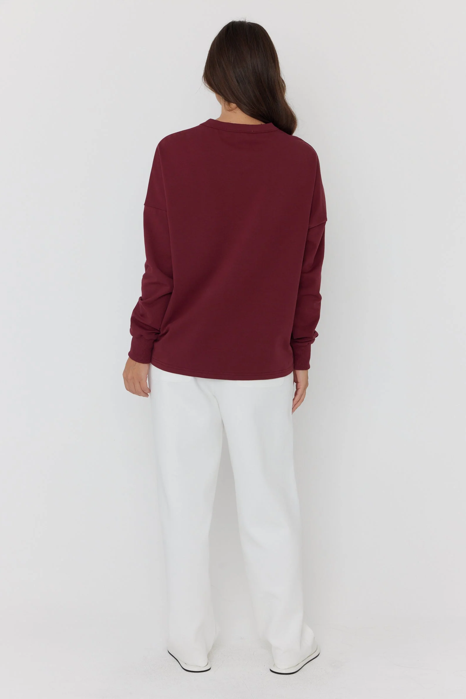 VIRE Long Sleeve Top Red Wine - Image 9