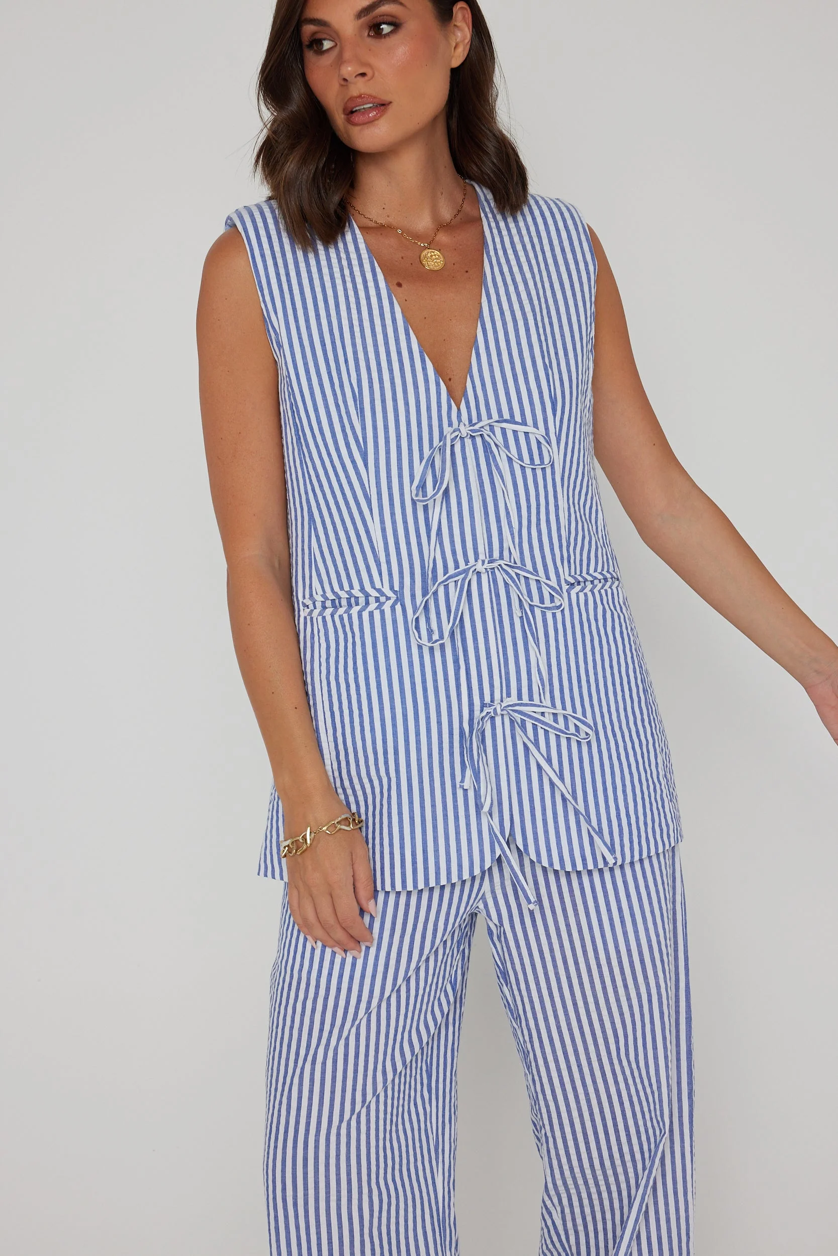 VULTAR Vest Blue Stripe - Image 8