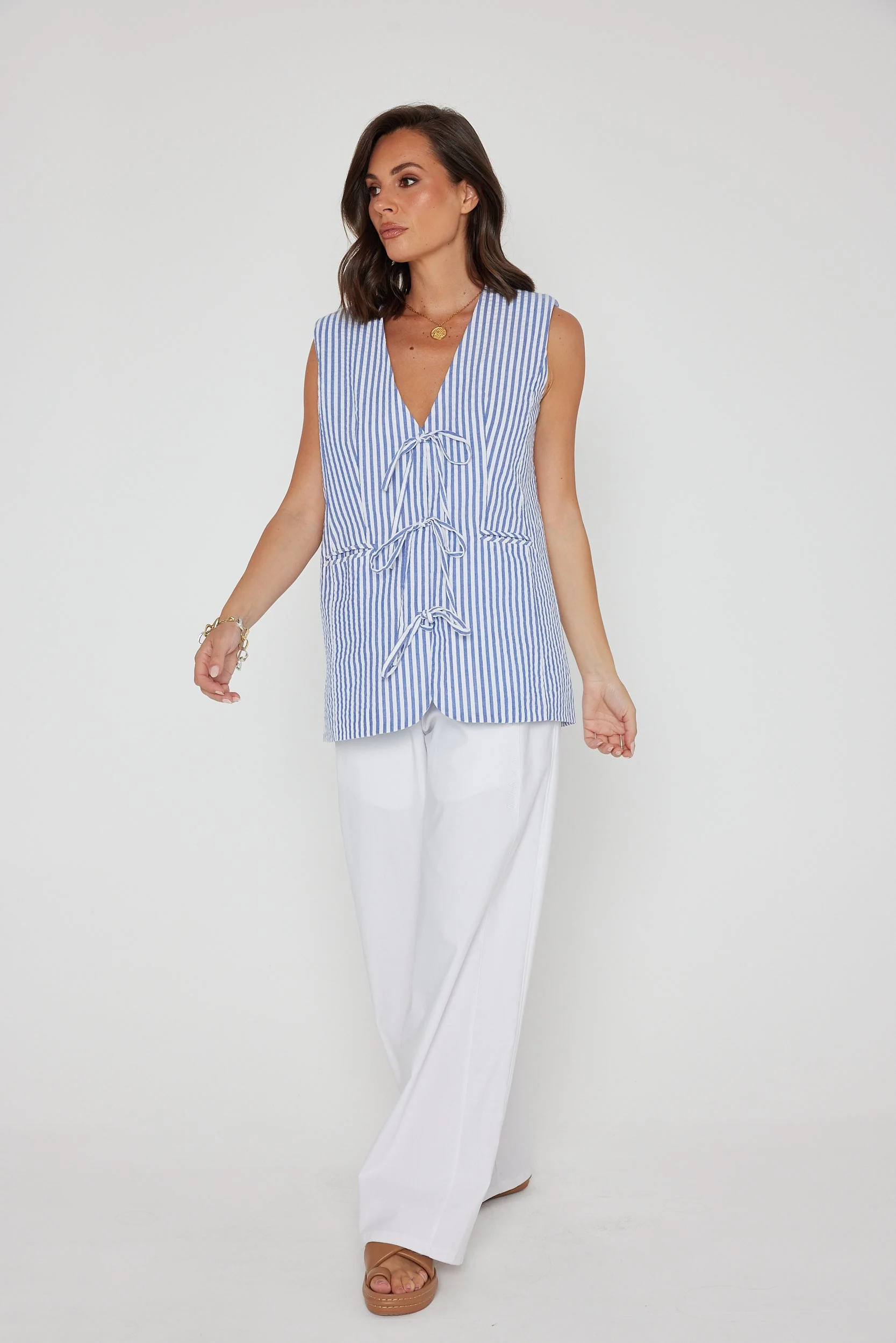VULTAR Vest Blue Stripe - Image 9